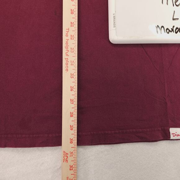 Diamond Graphic Casual Pullover Short Sleeve T Shirt Mens Size Large L Maroon - Picture 9 of 10